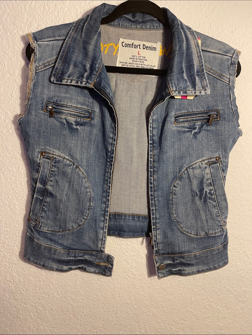 Women's Light Blue Sleeveless Denim Vest